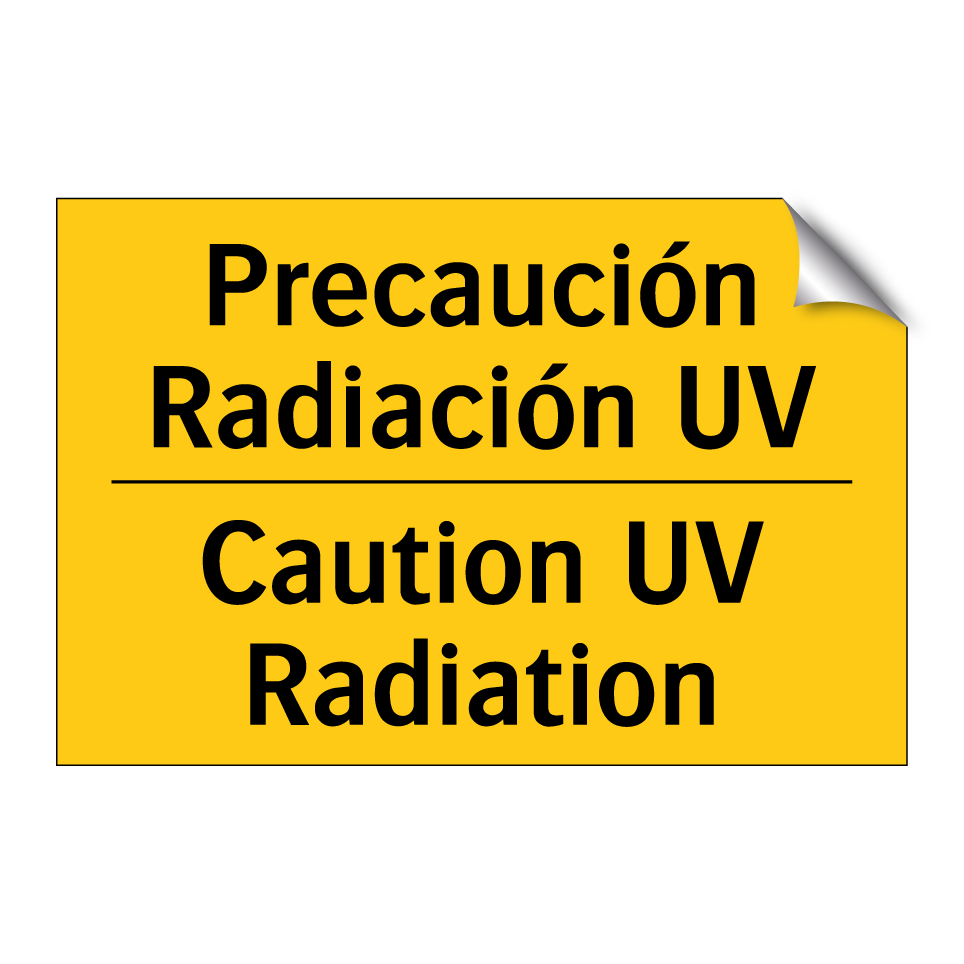 Precaución Radiación UV - Caution UV Radiation