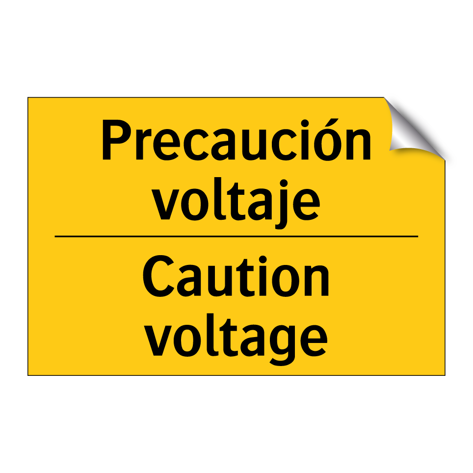 Precaución voltaje - Caution voltage