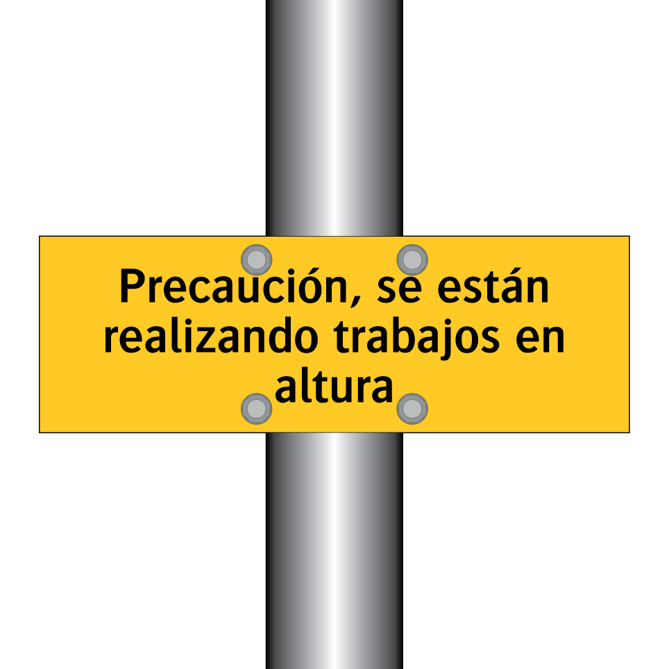 Precaución, se están realizando trabajos en altura