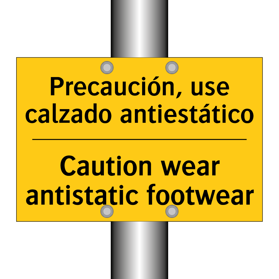 Precaución, use calzado antiestático - Caution wear antistatic footwear