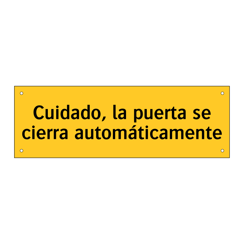 Cuidado, la puerta se cierra automáticamente