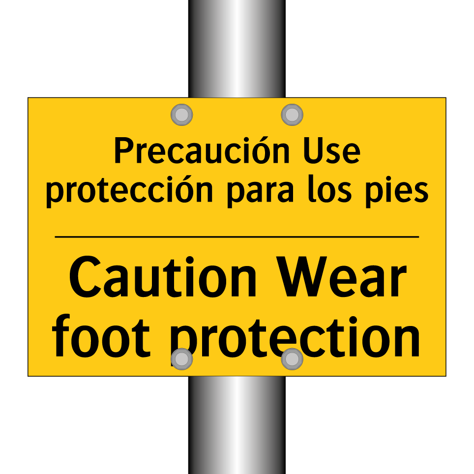 Precaución Use protección para los pies - Caution Wear foot protection