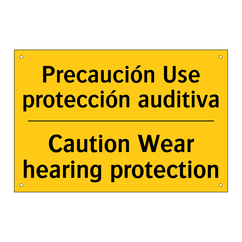 Precaución Use protección auditiva - Caution Wear hearing protection