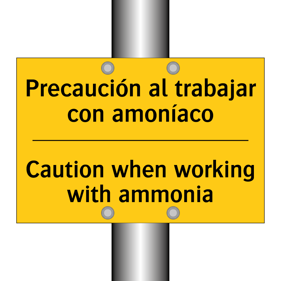 Precaución al trabajar con amoníaco - Caution when working with ammonia