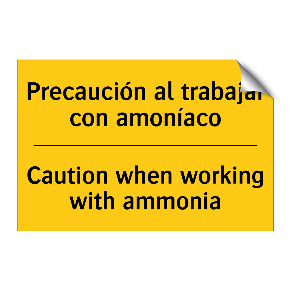 Precaución al trabajar con amoníaco - Caution when working with ammonia