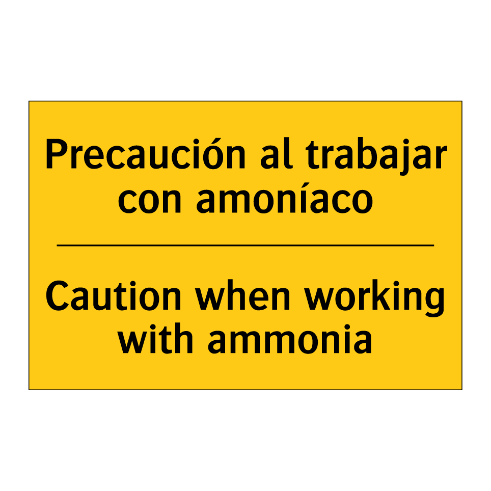 Precaución al trabajar con amoníaco - Caution when working with ammonia