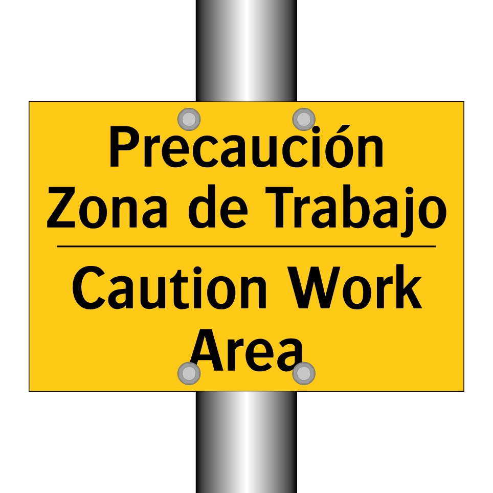 Precaución Zona de Trabajo - Caution Work Area