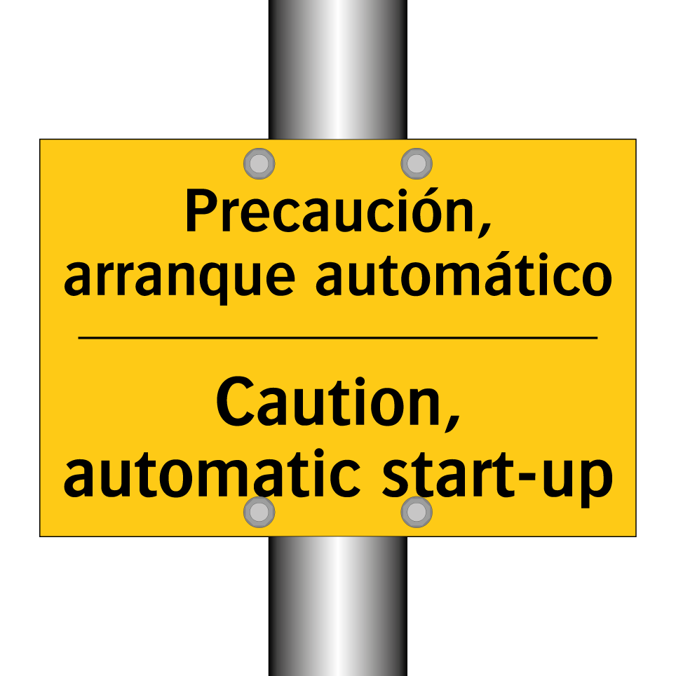 Precaución, arranque automático - Caution, automatic start-up