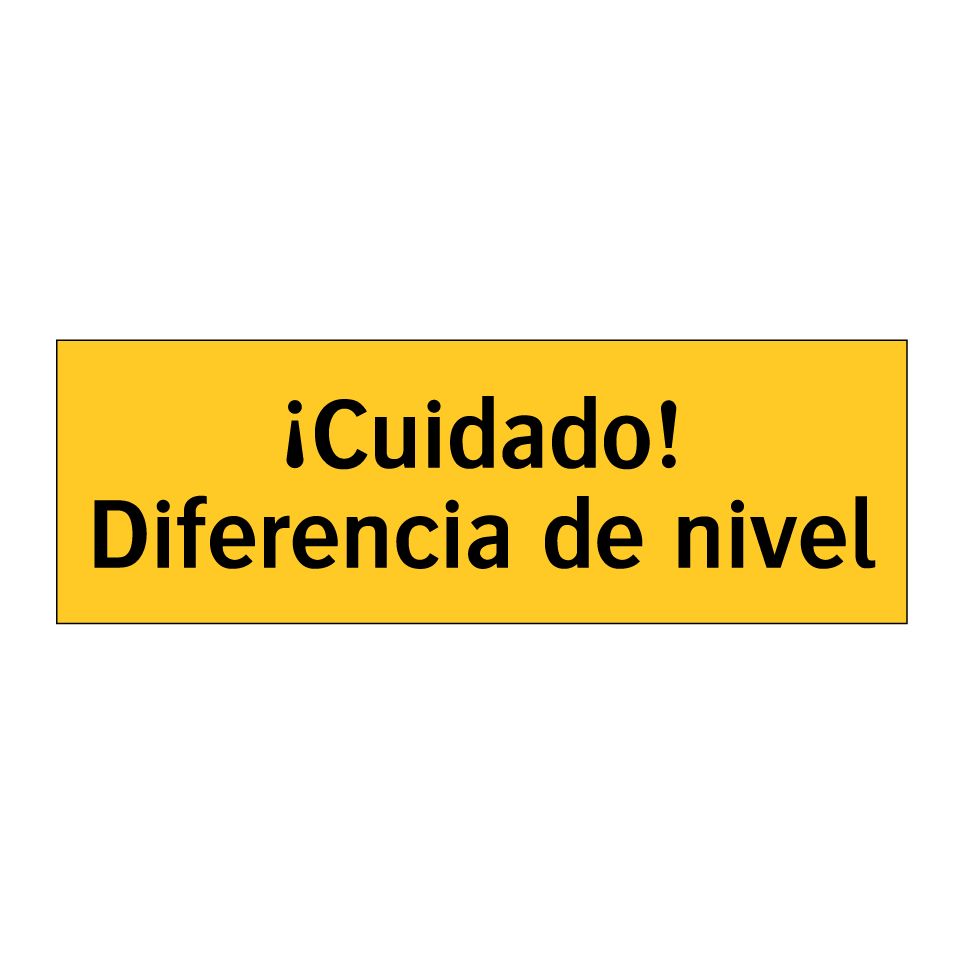 ¡Cuidado! Diferencia de nivel