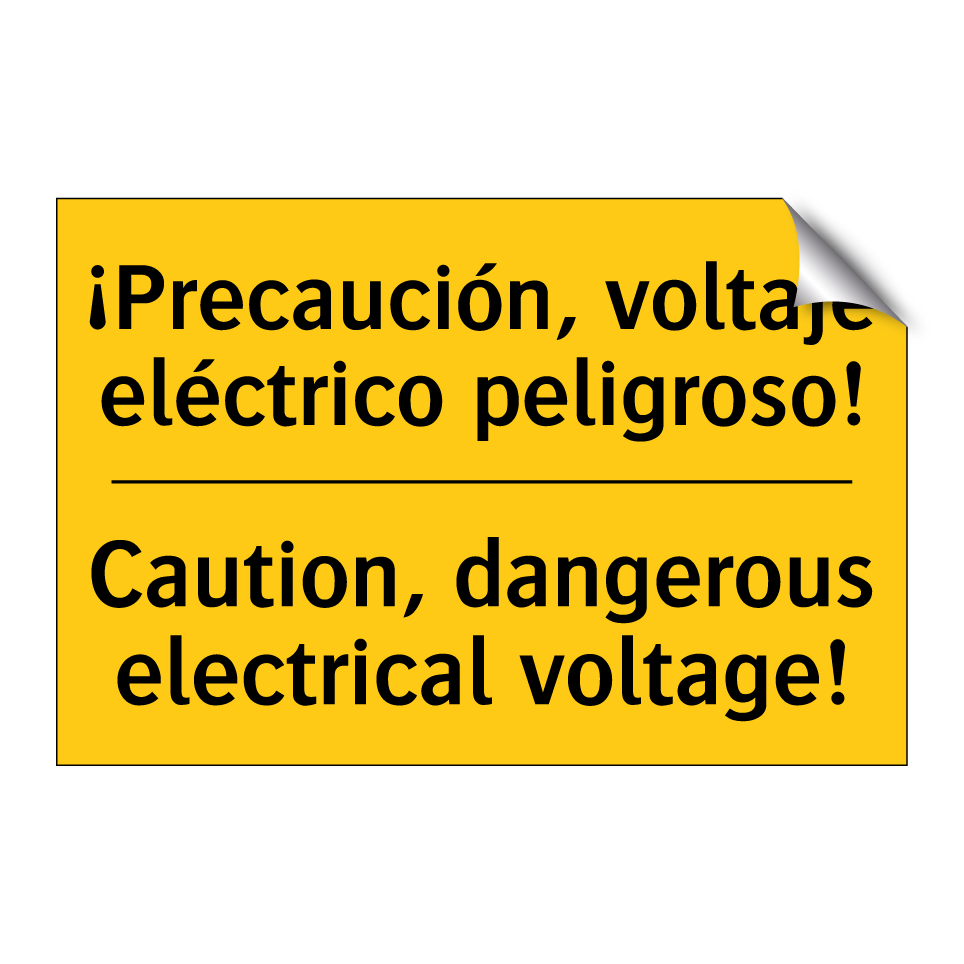 ¡Precaución, voltaje eléctrico peligroso! - Caution, dangerous electrical voltage!