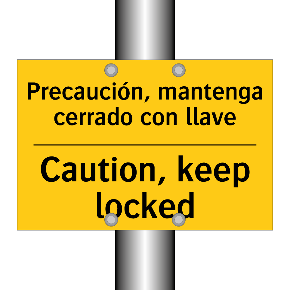 Precaución, mantenga cerrado con llave - Caution, keep locked