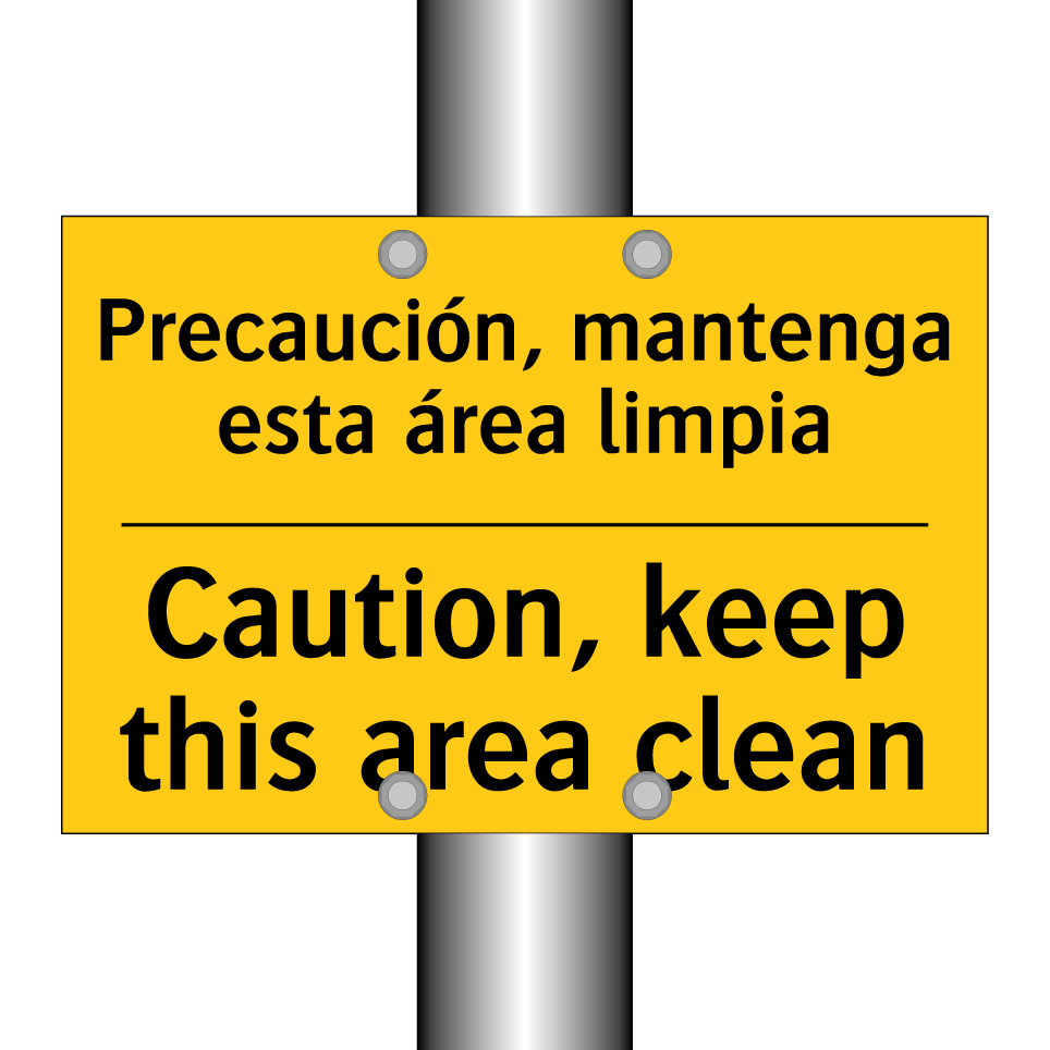 Precaución, mantenga esta área limpia - Caution, keep this area clean