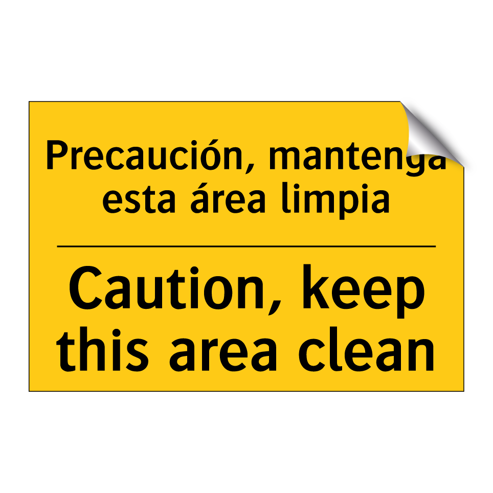 Precaución, mantenga esta área limpia - Caution, keep this area clean