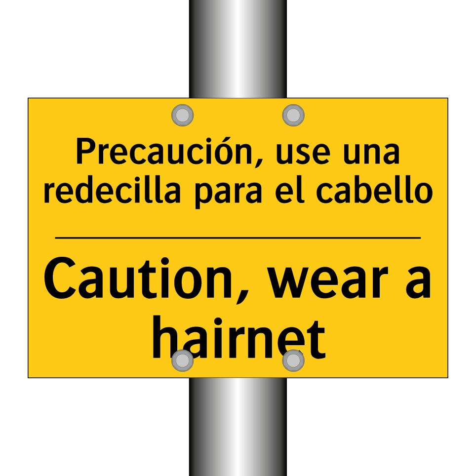 Precaución, use una redecilla para el cabello - Caution, wear a hairnet