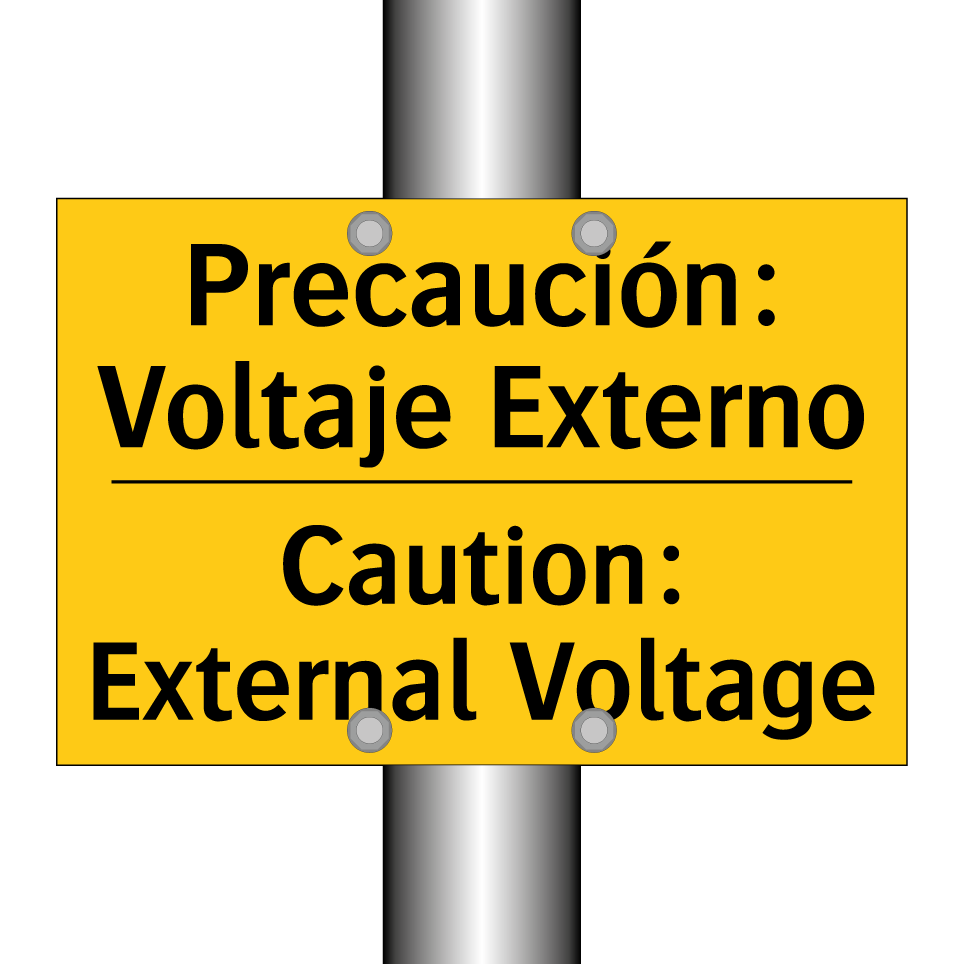 Precaución: Voltaje Externo - Caution: External Voltage