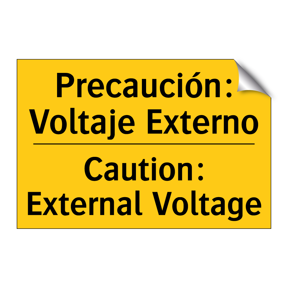 Precaución: Voltaje Externo - Caution: External Voltage