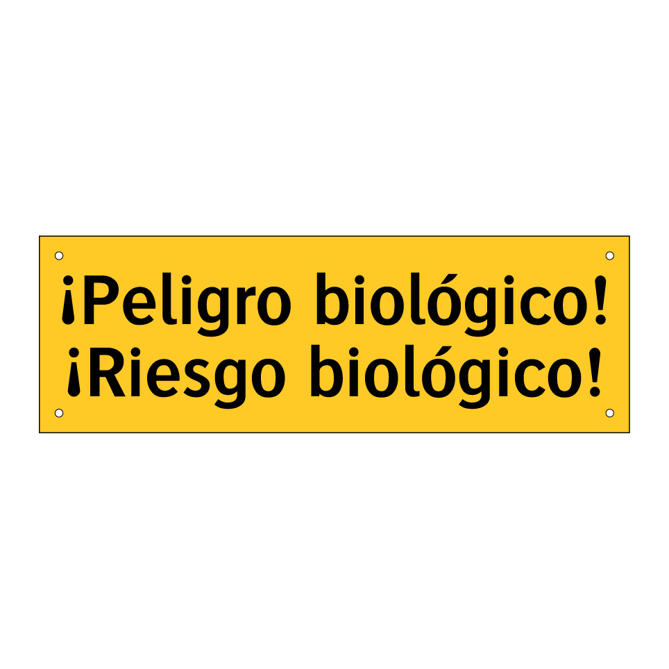 ¡Peligro biológico! ¡Riesgo biológico!