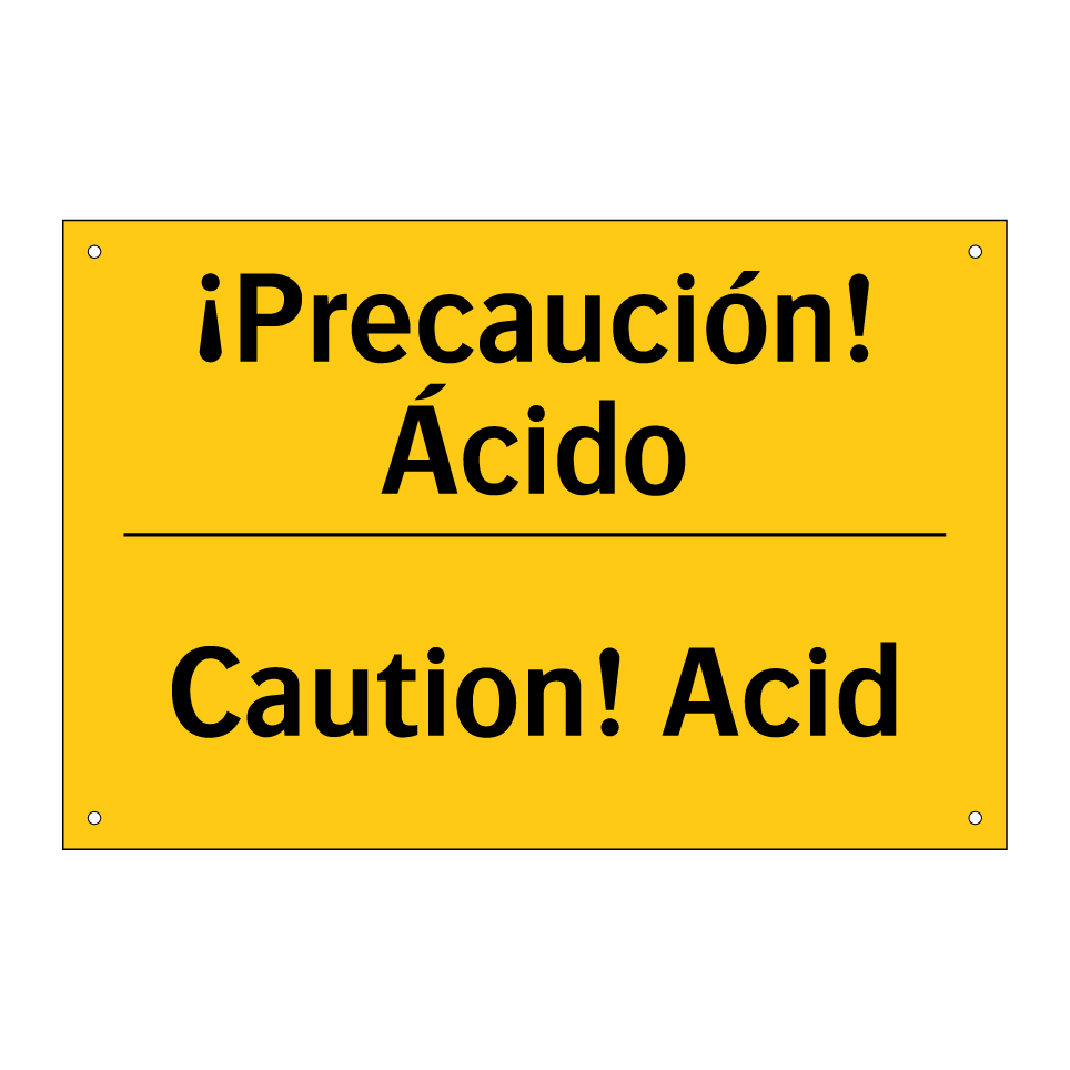 ¡Precaución! Ácido - Caution! Acid