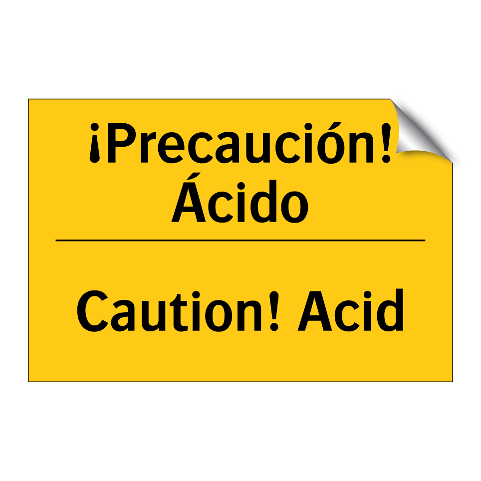 ¡Precaución! Ácido - Caution! Acid