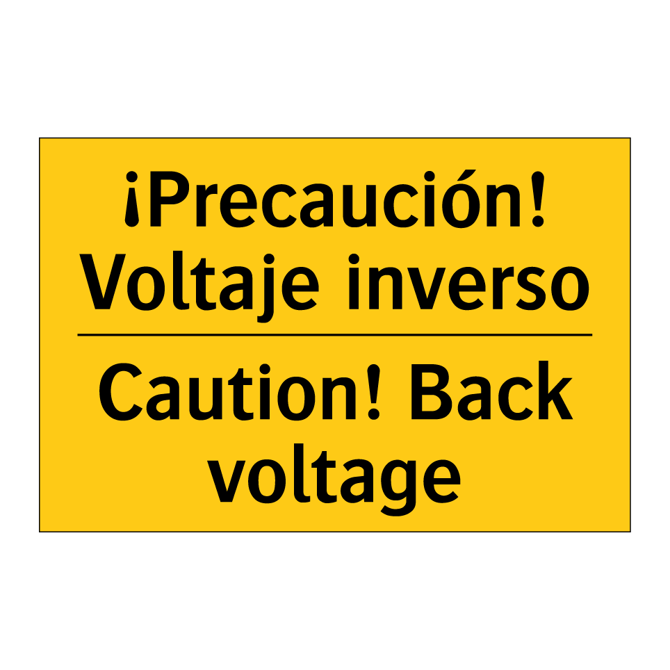 ¡Precaución! Voltaje inverso - Caution! Back voltage