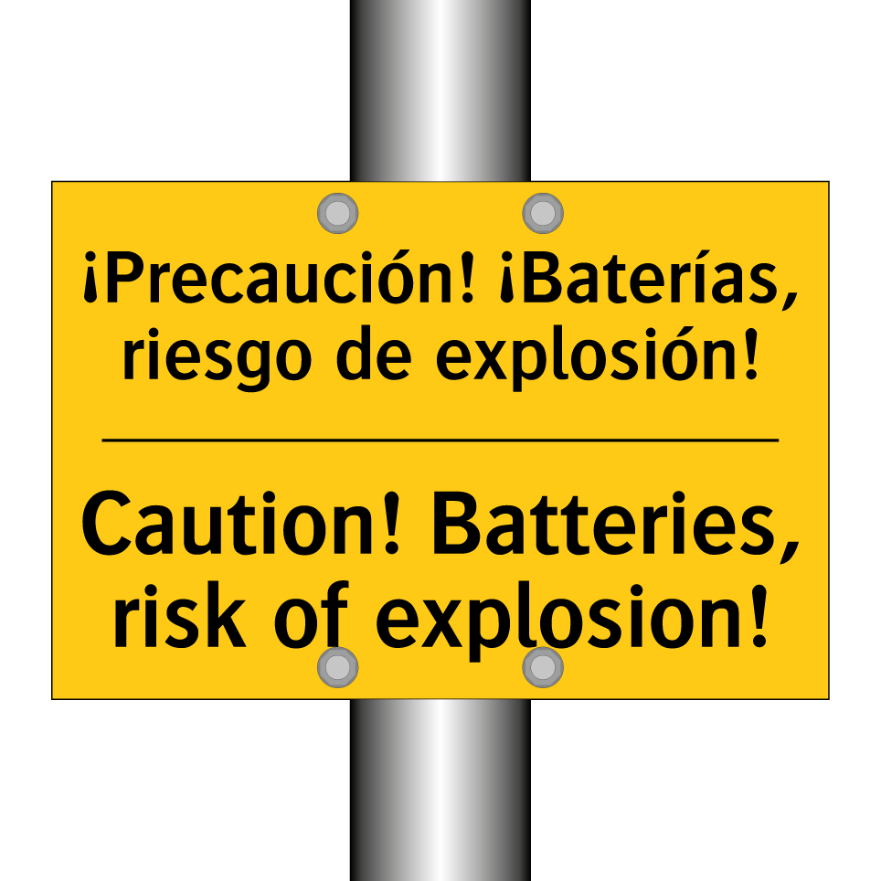 ¡Precaución! ¡Baterías, riesgo de explosión! - Caution! Batteries, risk of explosion!