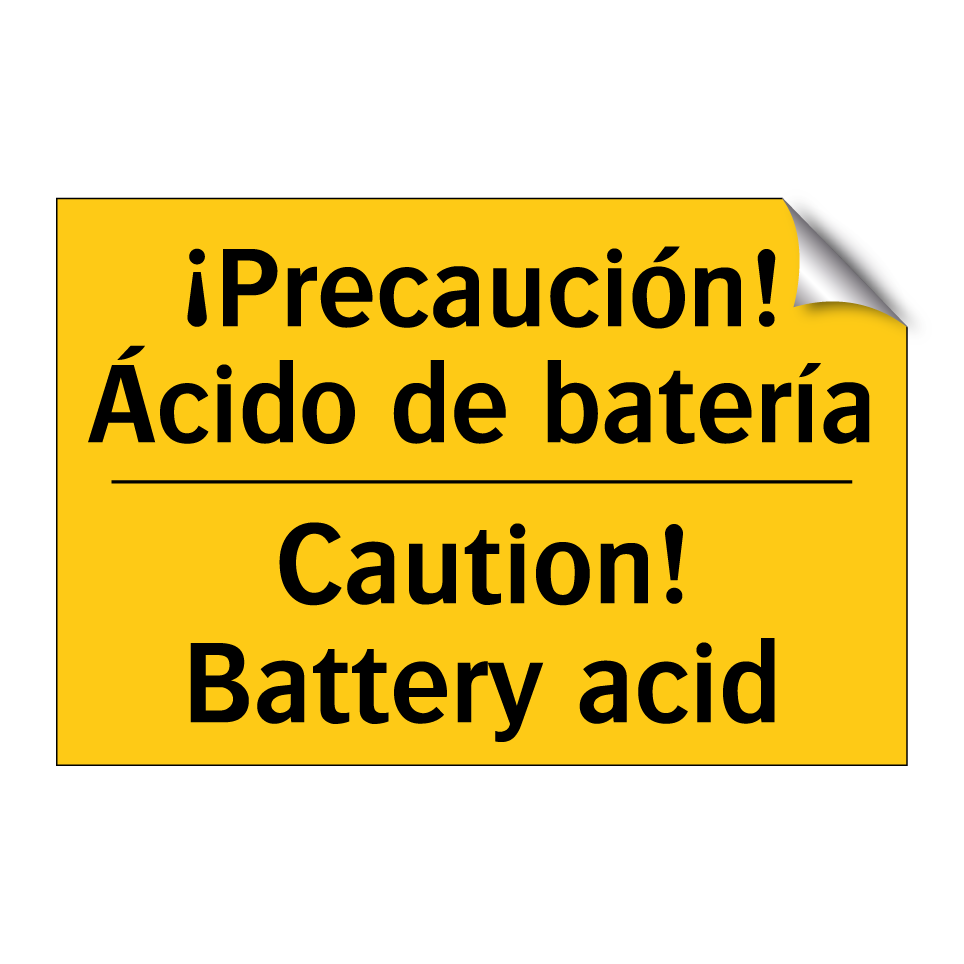 ¡Precaución! Ácido de batería - Caution! Battery acid