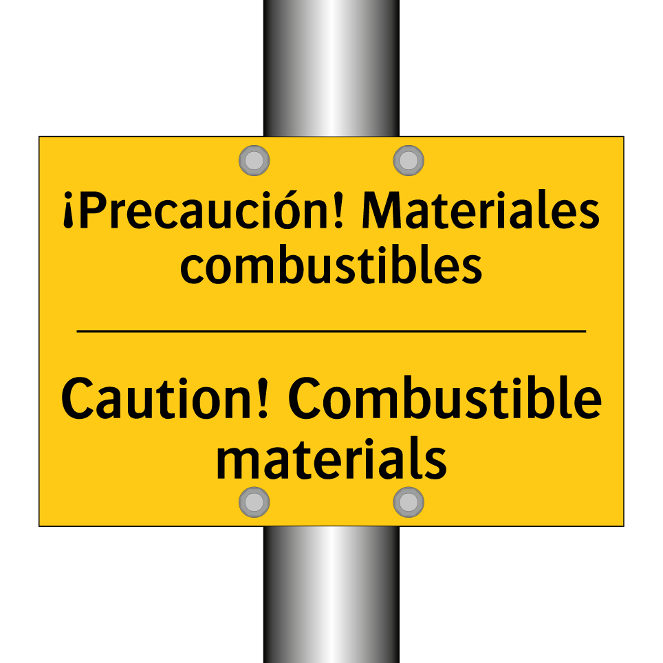 ¡Precaución! Materiales combustibles - Caution! Combustible materials