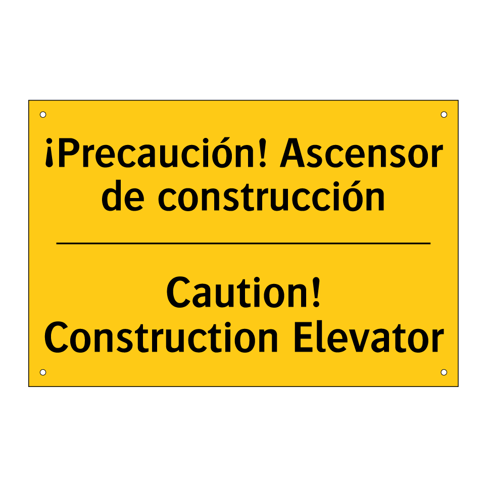 ¡Precaución! Ascensor de construcción - Caution! Construction Elevator