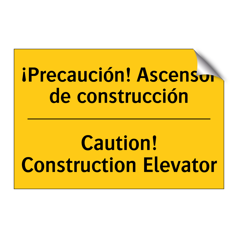 ¡Precaución! Ascensor de construcción - Caution! Construction Elevator