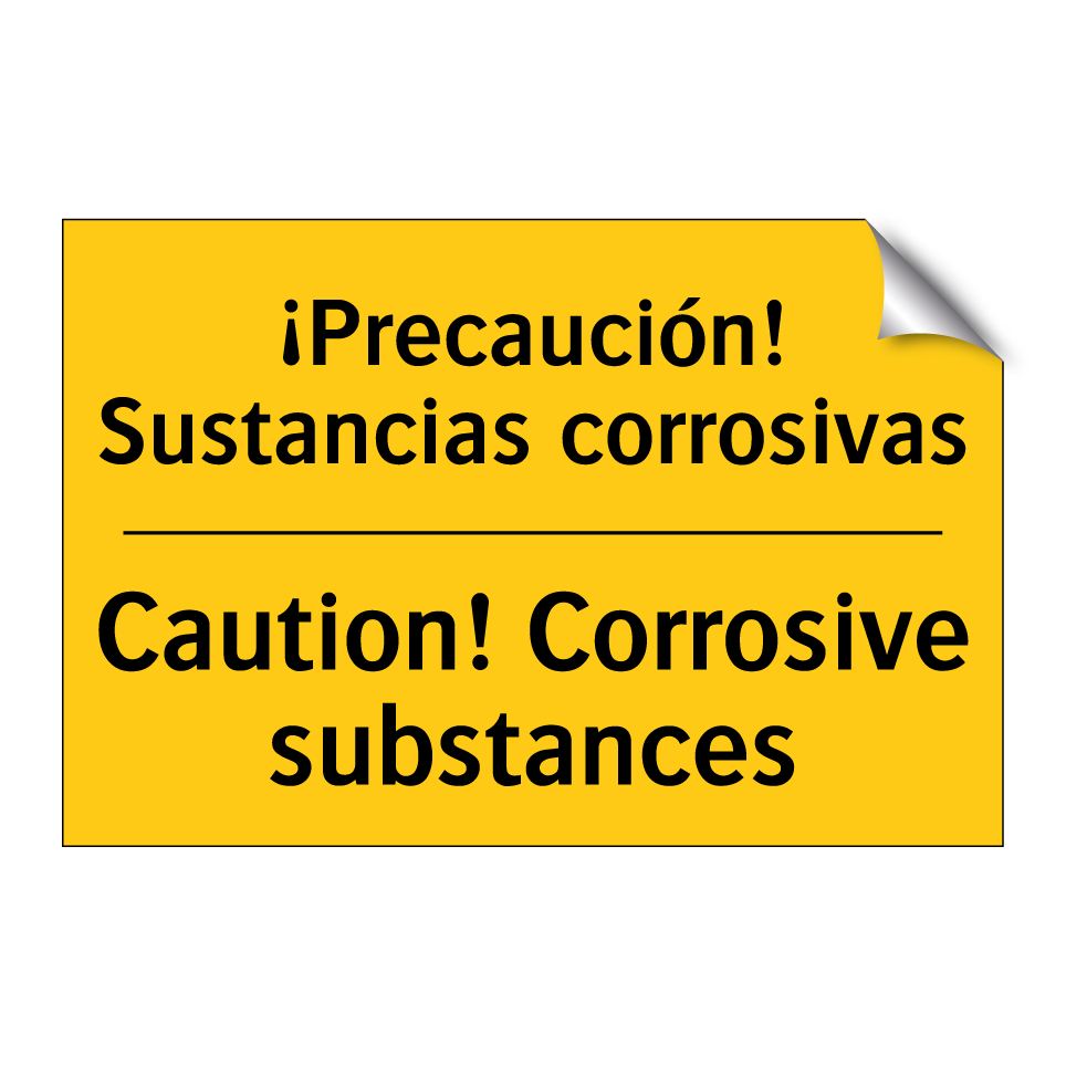 ¡Precaución! Sustancias corrosivas - Caution! Corrosive substances