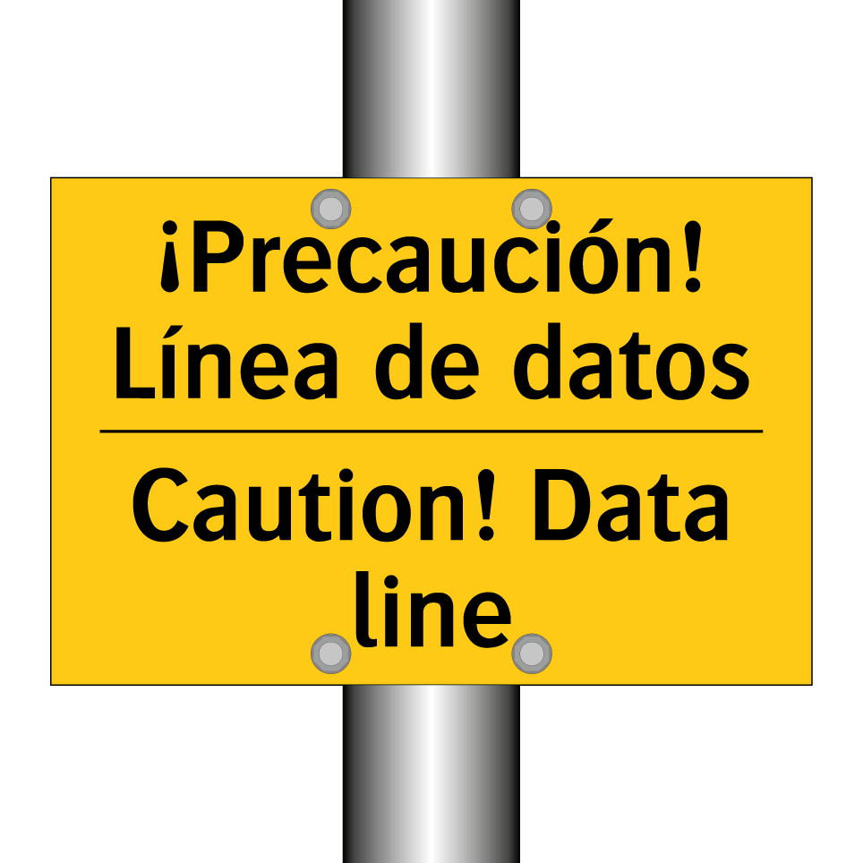 ¡Precaución! Línea de datos - Caution! Data line