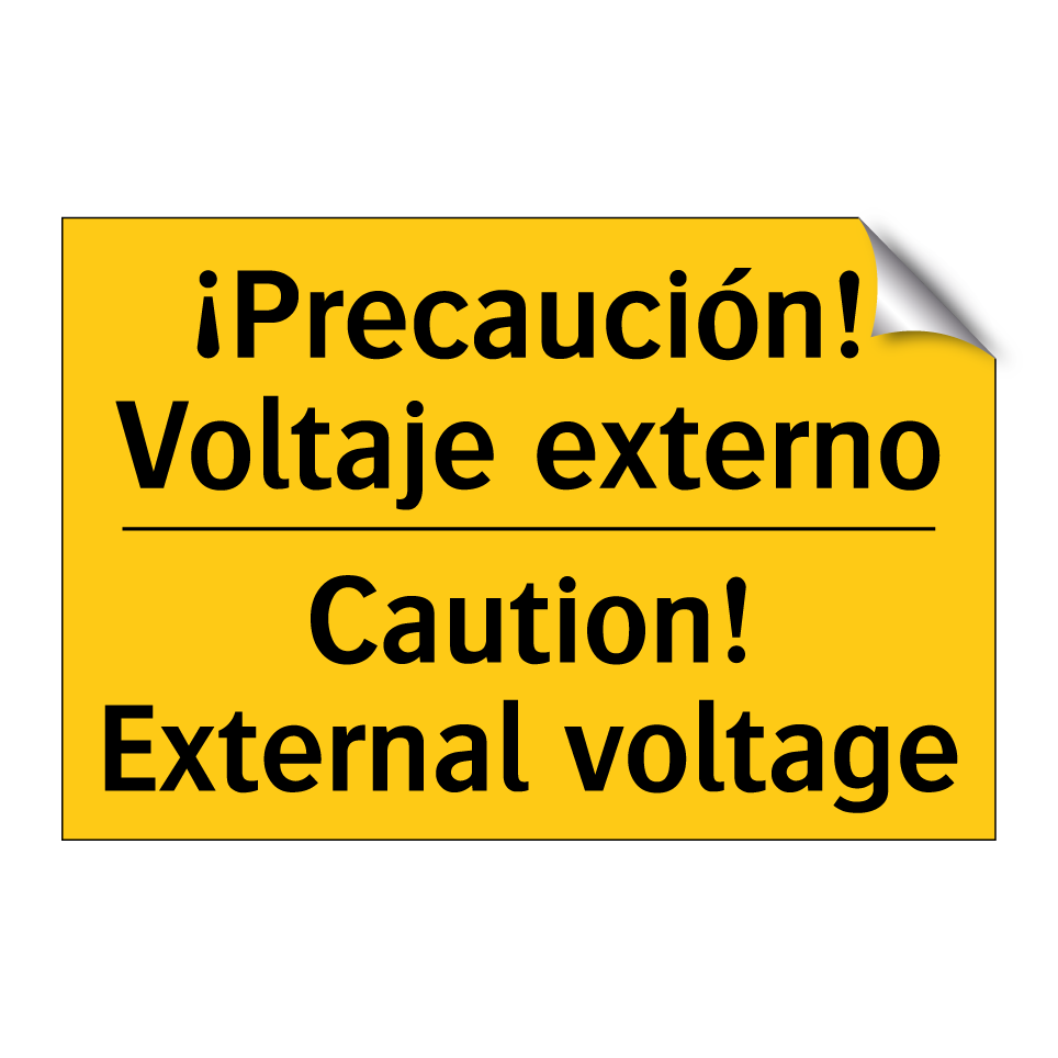 ¡Precaución! Voltaje externo - Caution! External voltage