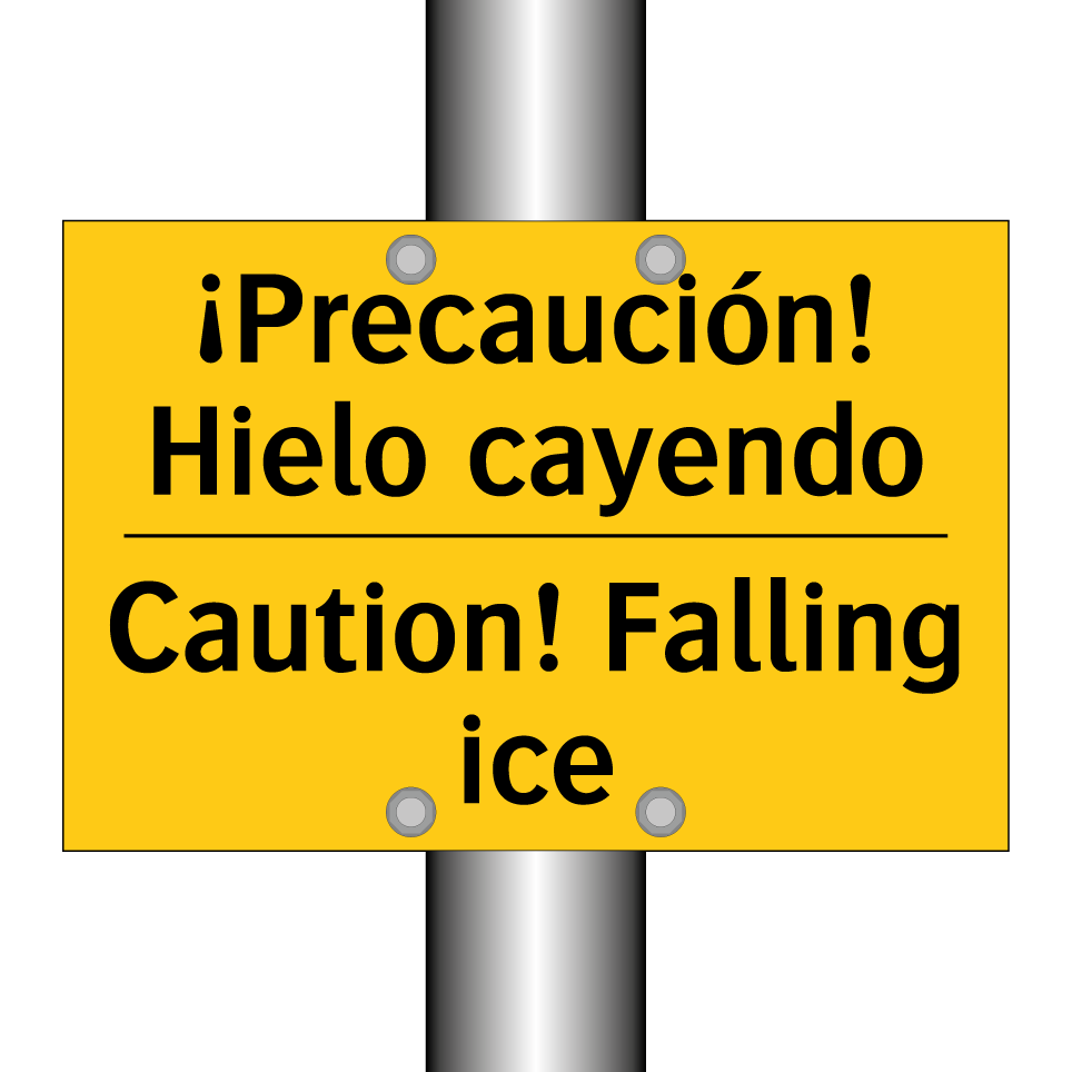 ¡Precaución! Hielo cayendo - Caution! Falling ice