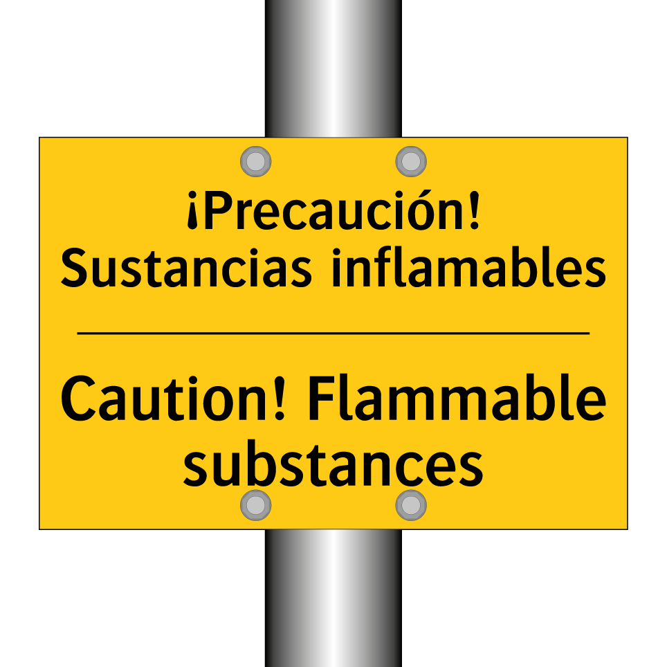 ¡Precaución! Sustancias inflamables - Caution! Flammable substances