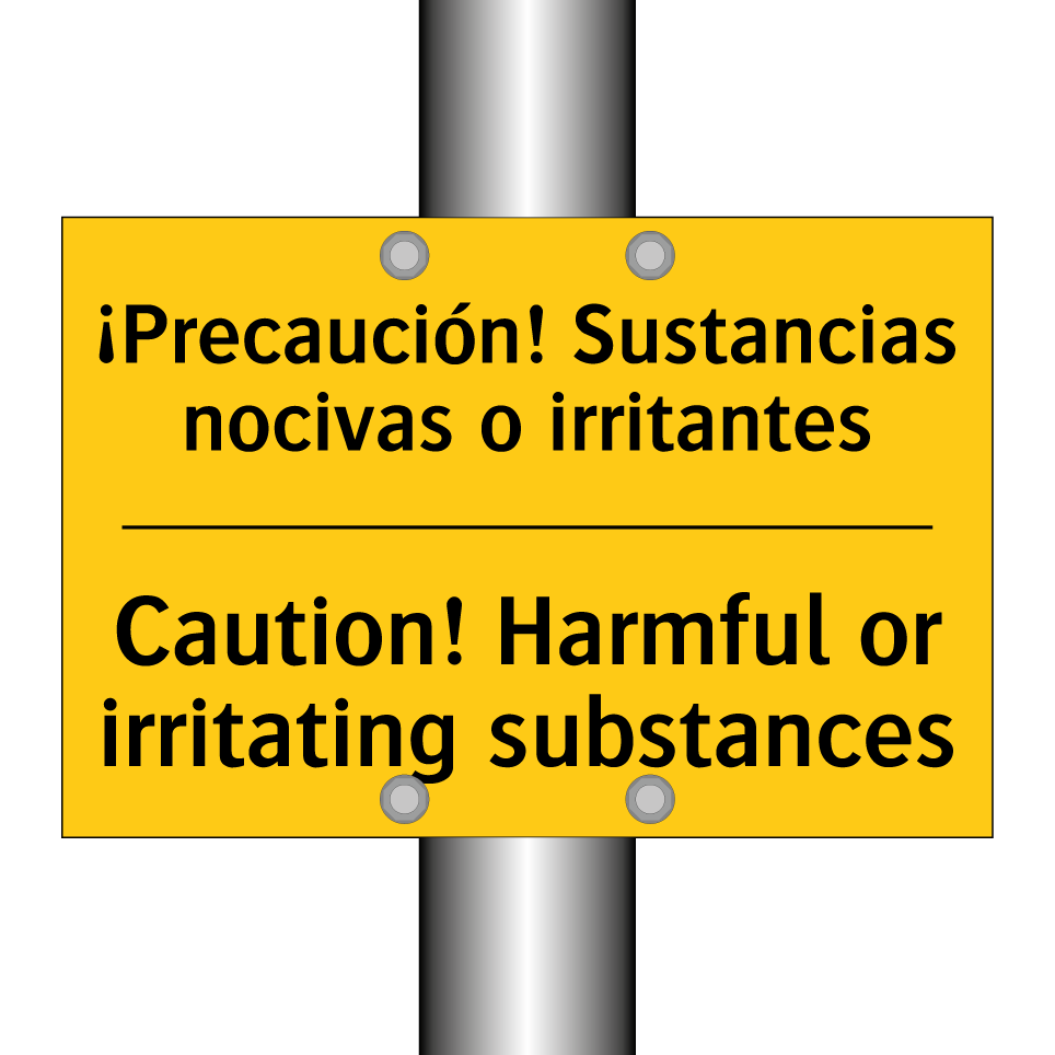¡Precaución! Sustancias nocivas o irritantes - Caution! Harmful or irritating substances