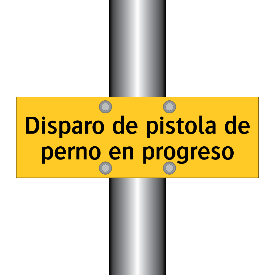Disparo de pistola de perno en progreso