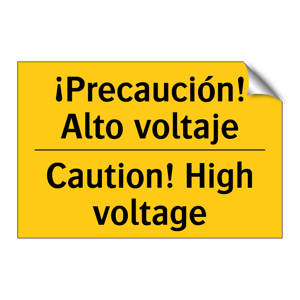 ¡Precaución! Alto voltaje - Caution! High voltage