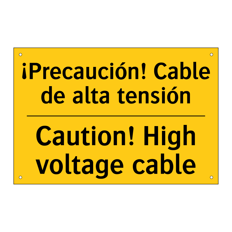 ¡Precaución! Cable de alta tensión - Caution! High voltage cable