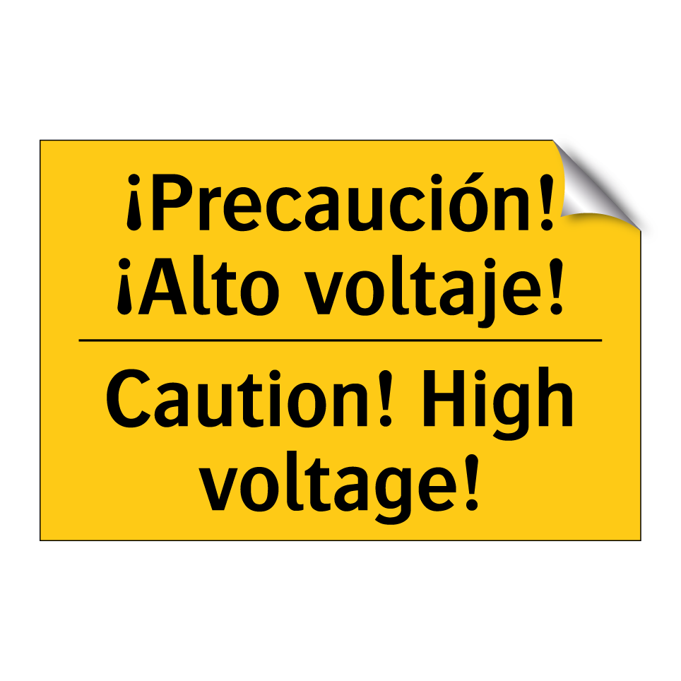 ¡Precaución! ¡Alto voltaje! - Caution! High voltage!
