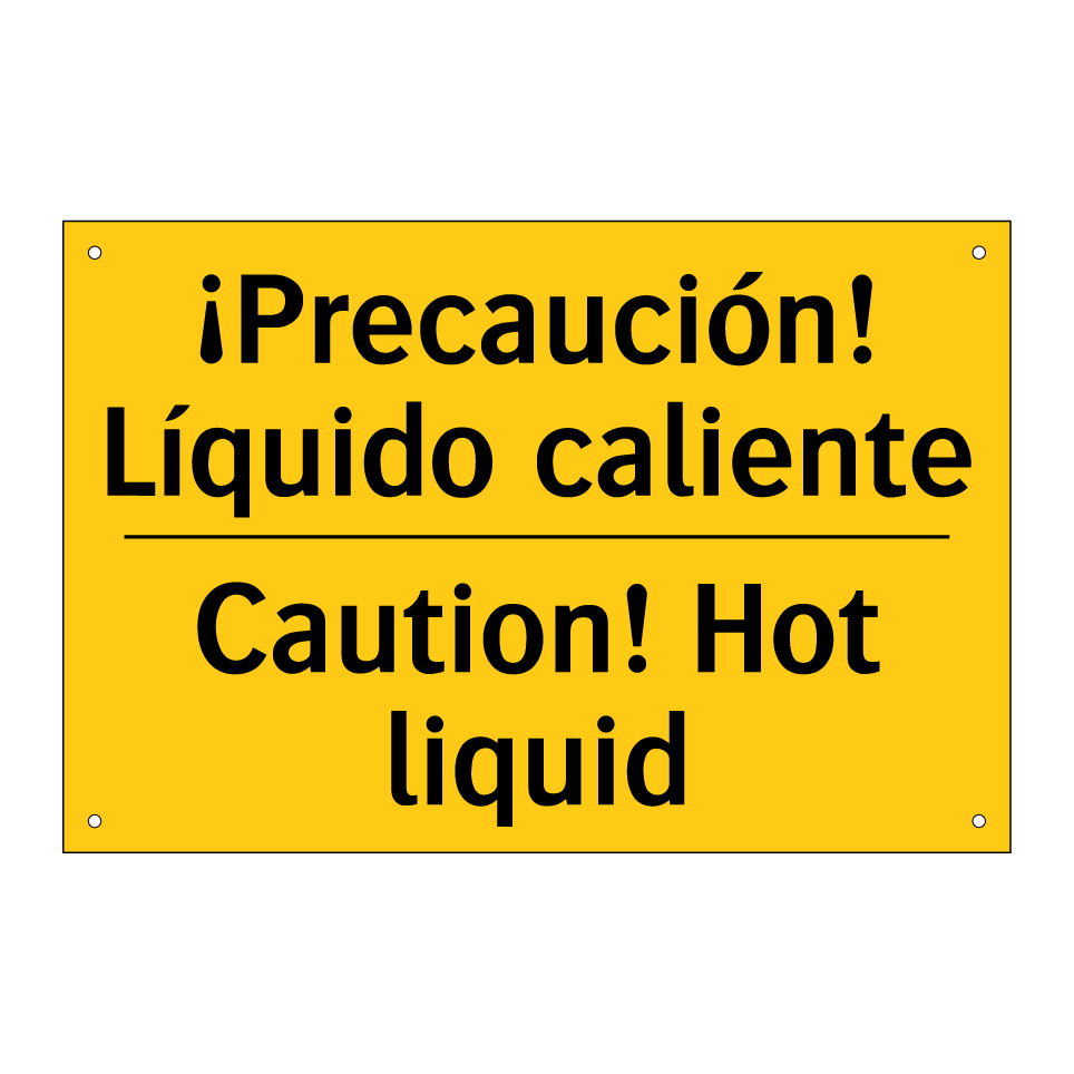 ¡Precaución! Líquido caliente - Caution! Hot liquid