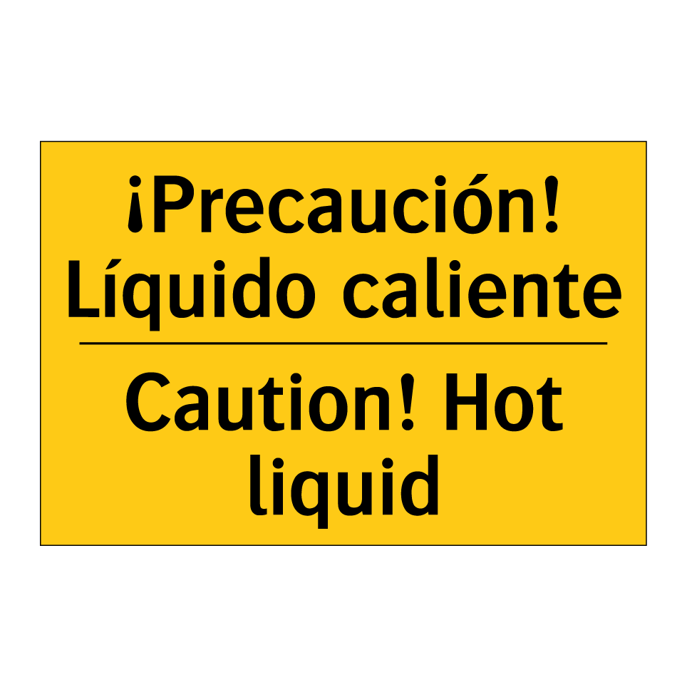 ¡Precaución! Líquido caliente - Caution! Hot liquid