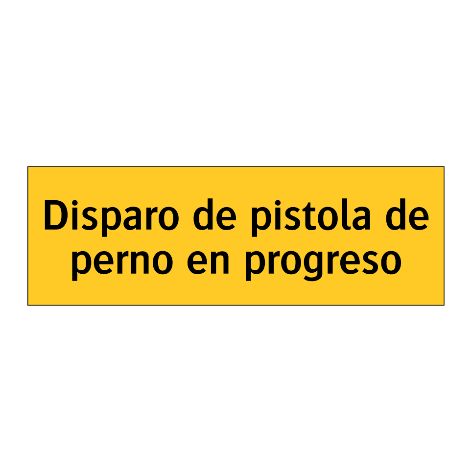 Disparo de pistola de perno en progreso