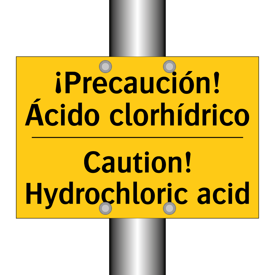 ¡Precaución! Ácido clorhídrico - Caution! Hydrochloric acid