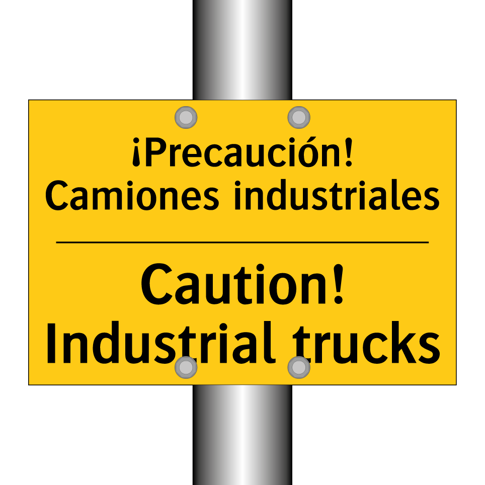 ¡Precaución! Camiones industriales - Caution! Industrial trucks