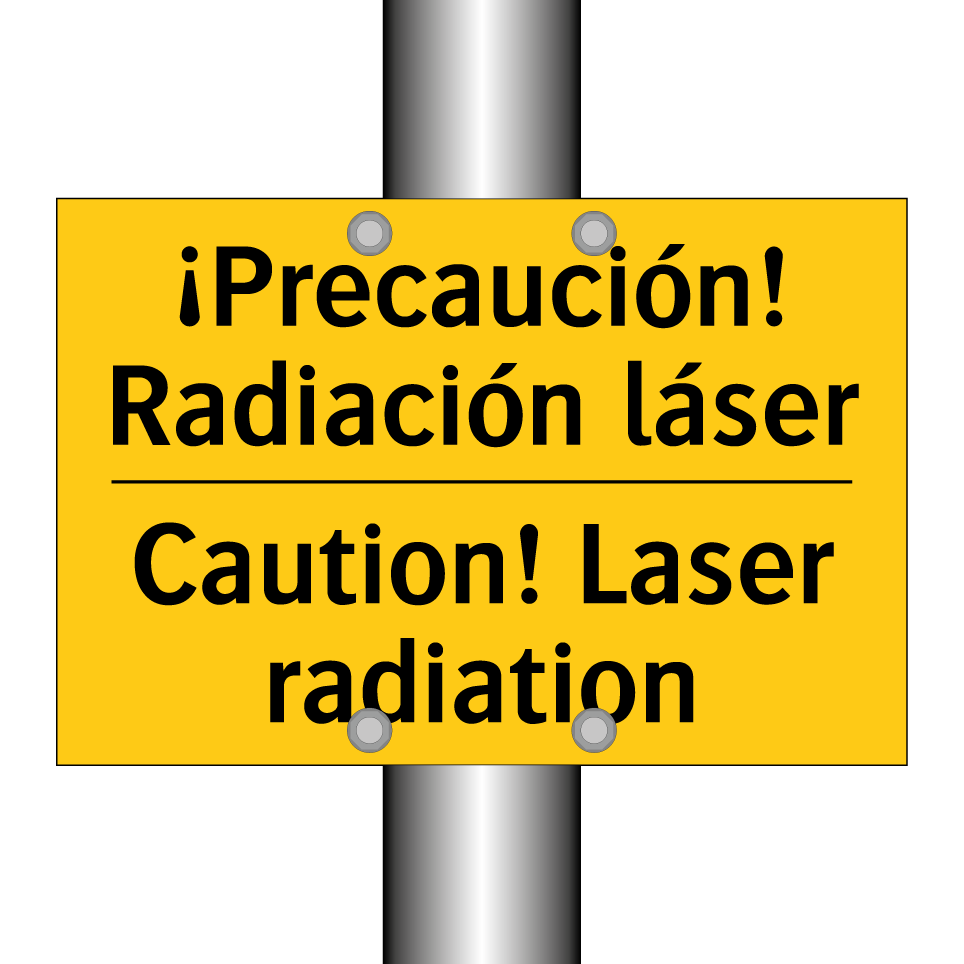 ¡Precaución! Radiación láser - Caution! Laser radiation