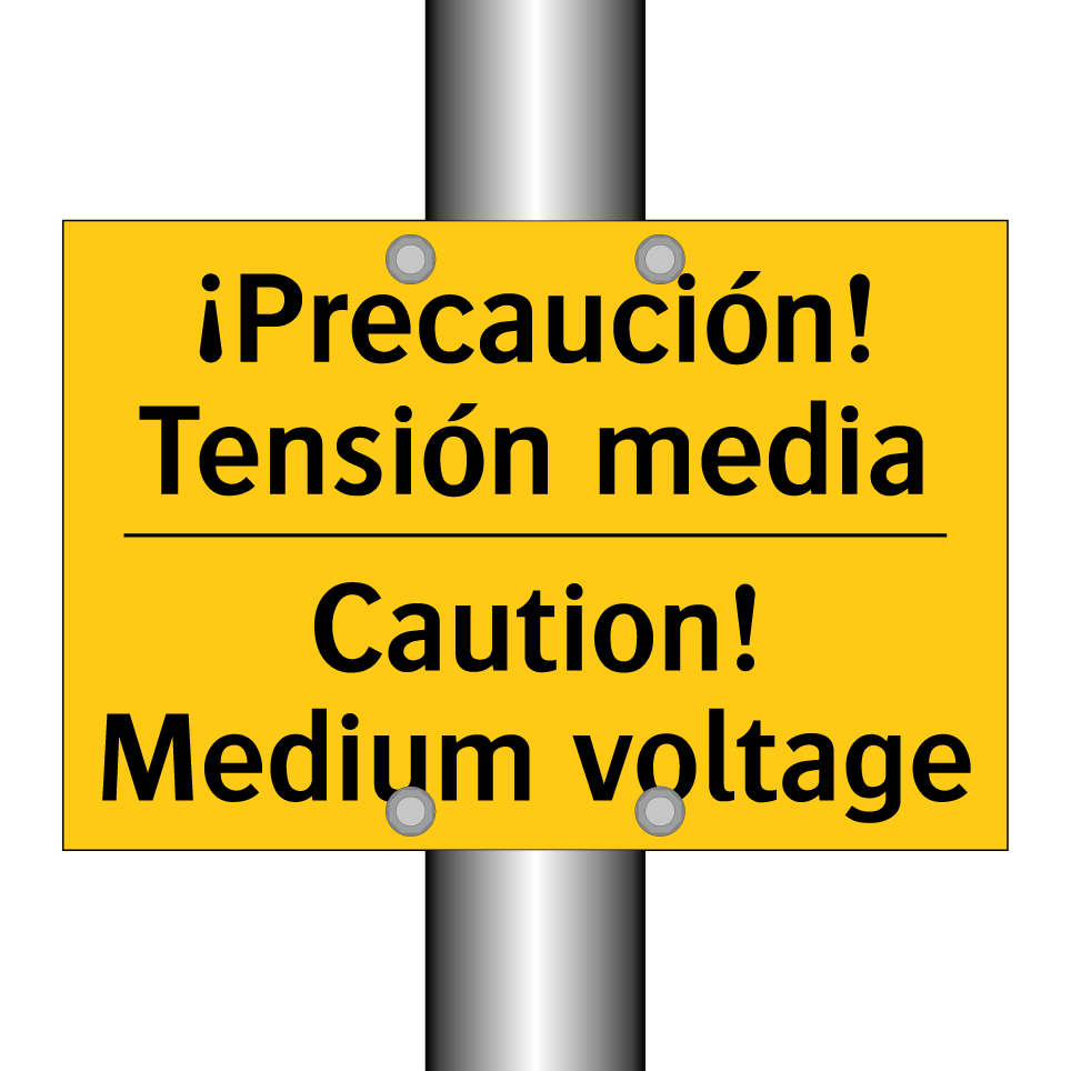 ¡Precaución! Tensión media - Caution! Medium voltage