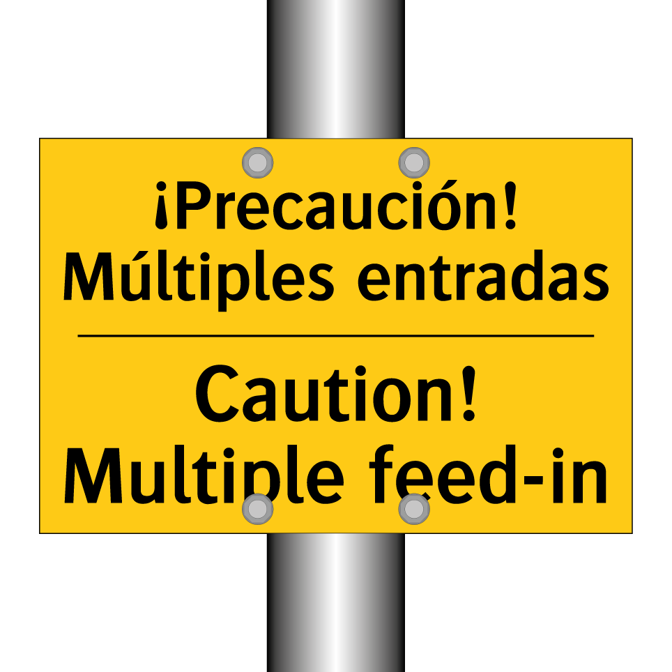¡Precaución! Múltiples entradas - Caution! Multiple feed-in