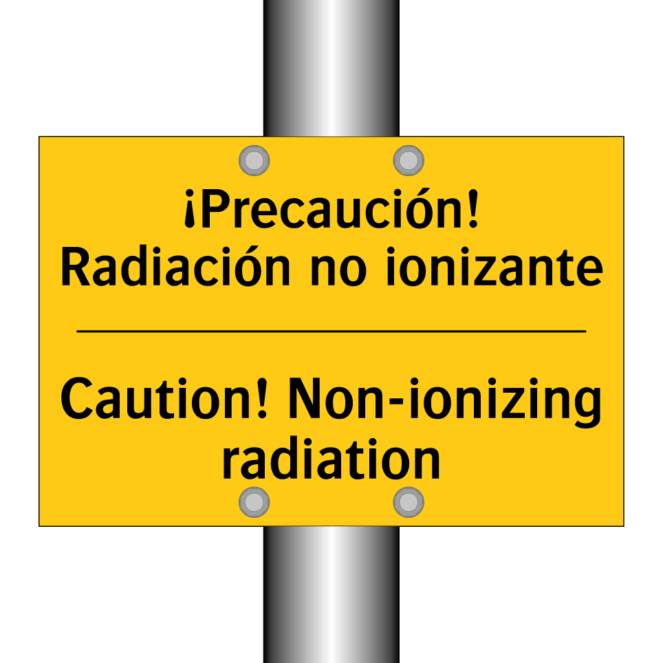 ¡Precaución! Radiación no ionizante - Caution! Non-ionizing radiation