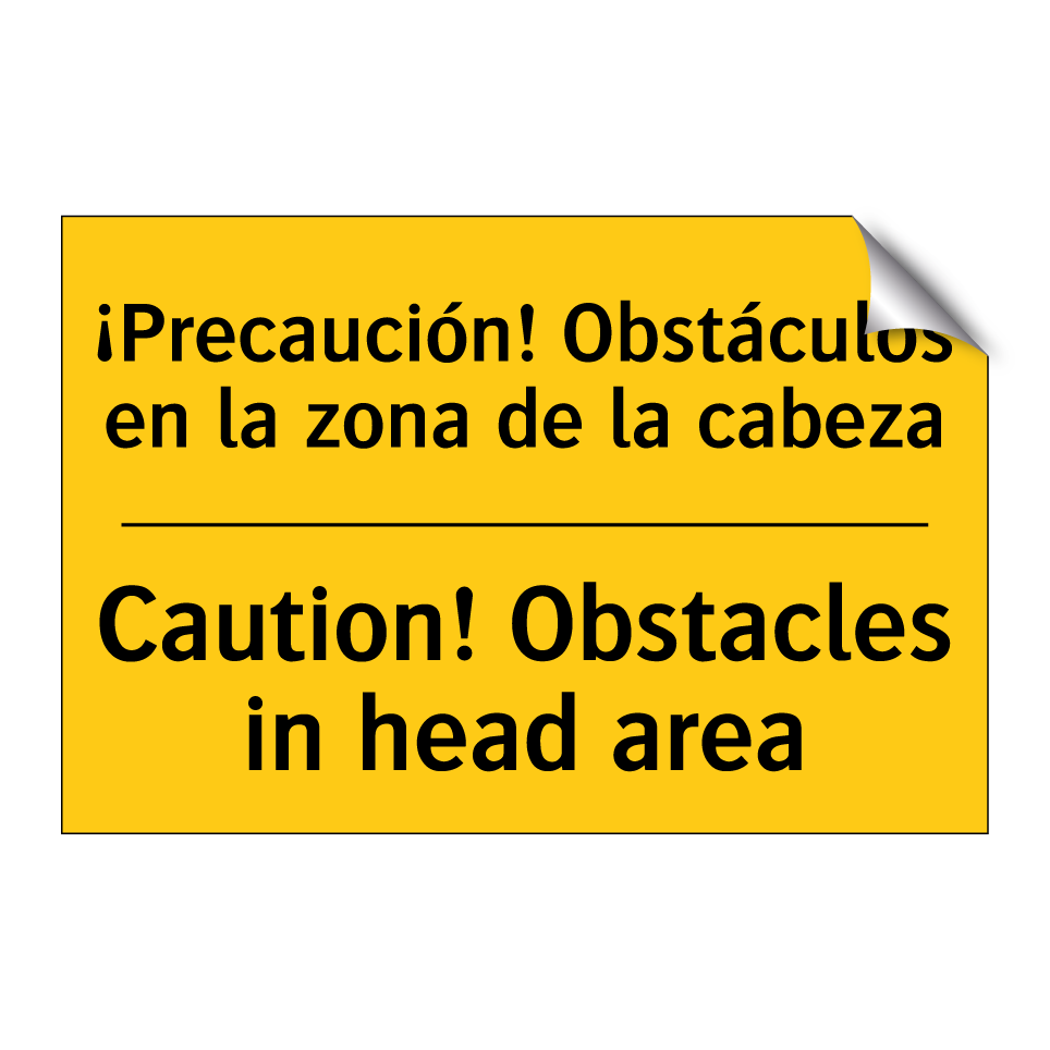 ¡Precaución! Obstáculos en la zona de la cabeza - Caution! Obstacles in head area