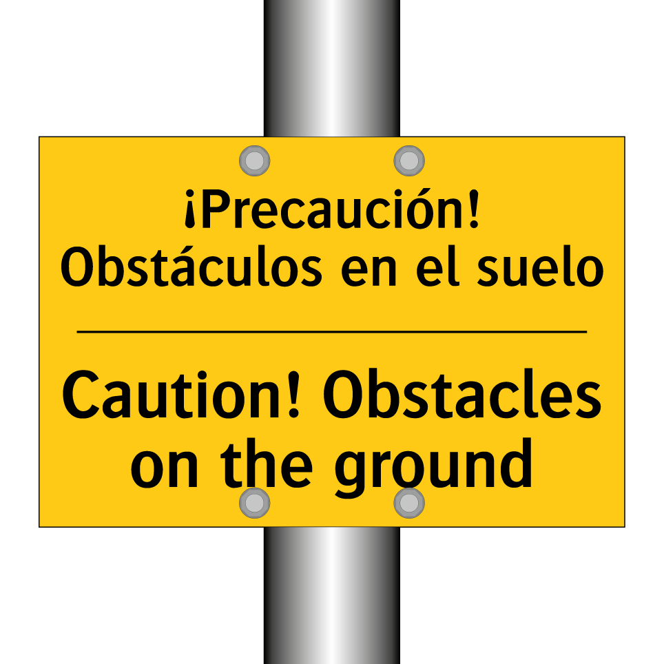 ¡Precaución! Obstáculos en el suelo - Caution! Obstacles on the ground